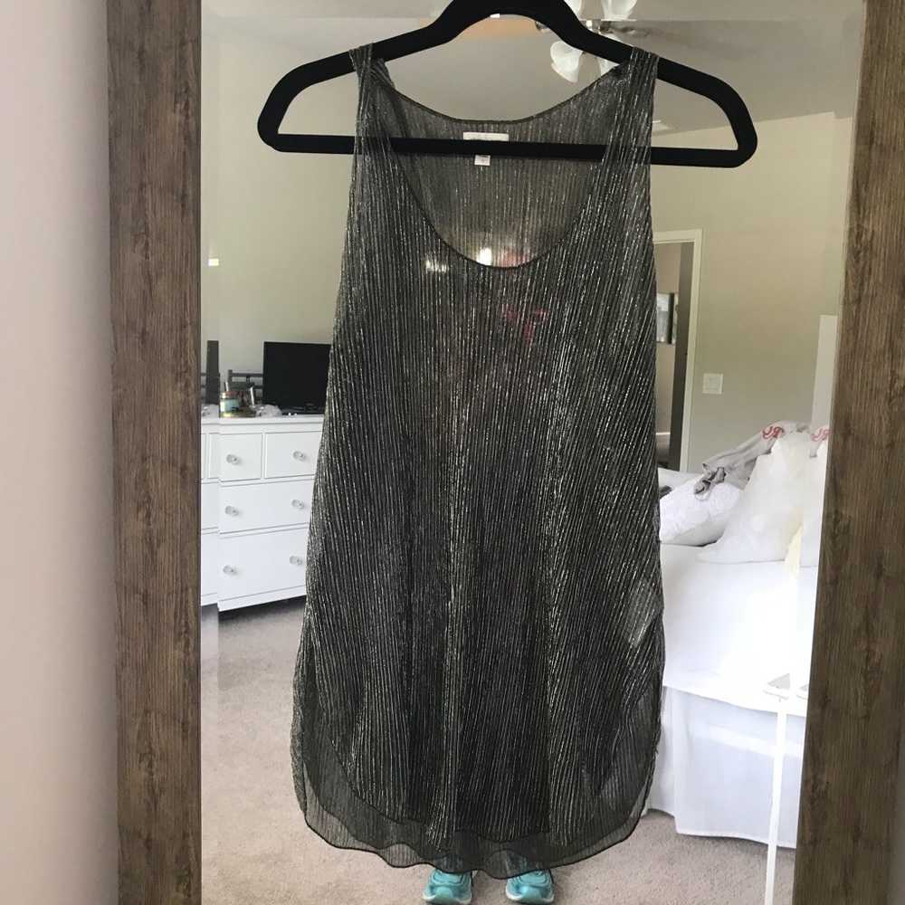 Urban Outfitters Sheer Gold Tank